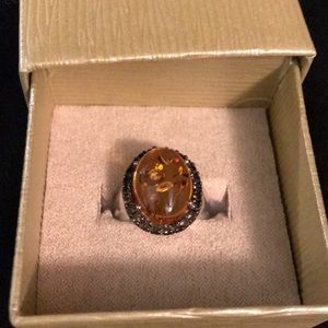 Polished Amber ring